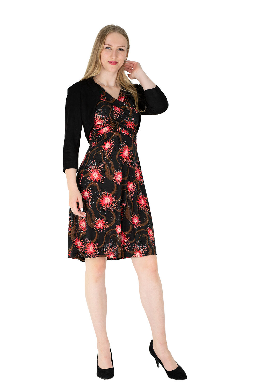 Kleid Felica RedFlower mit Bolero Nele